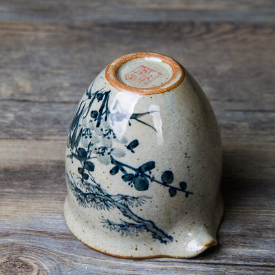 Vertedor de Té Porcelana Azul y Blanco Jingdezhen Estilo Retro Pintado a Mano