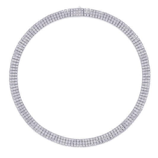 Pulsera de Plata S925 con Moissanita de Lujo - Joyería Light Luxury Plateada en Platino