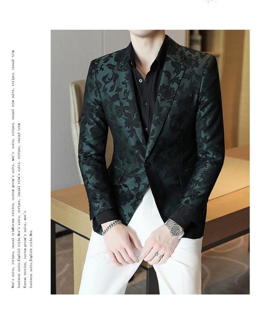 Blazer Slim Fit de Color Liso para Hombre - Primavera Verano - Image 7