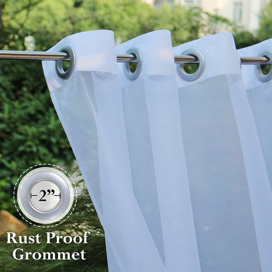Cortina de Sombra Exterior Impermeable para Terraza y Balcón - Malla Blanca - Image 10