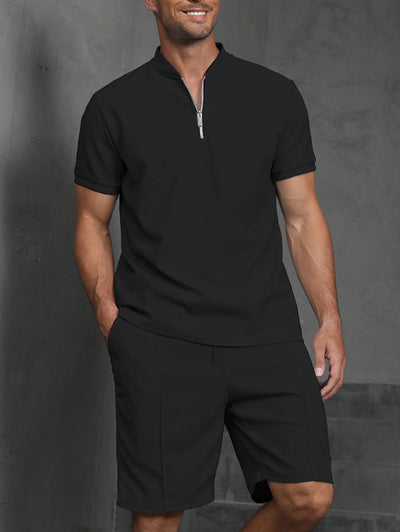 Conjunto de Polo Liso Manga Corta para Hombre - Dos Piezas - Image 16