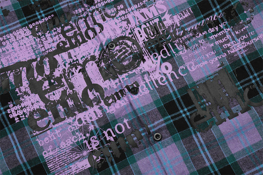 Cardigan Hombre Cuadros con Estampado de Letras - Image 16