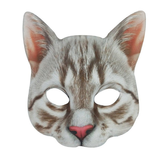 Máscara de Gato Blanco con Impresión Digital de Animales para Mascarada - Image 11