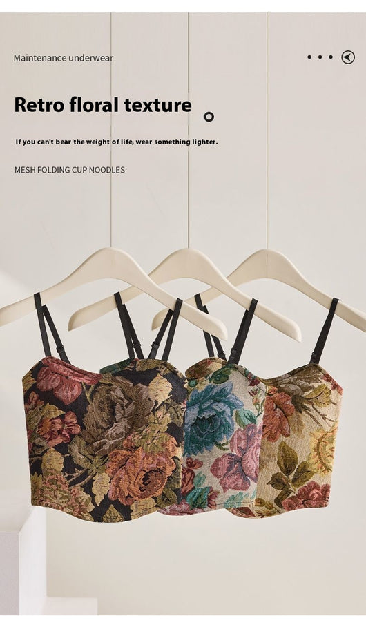 Bolso Sling Floral Vintage con Pliegues Elegantes - Image 10