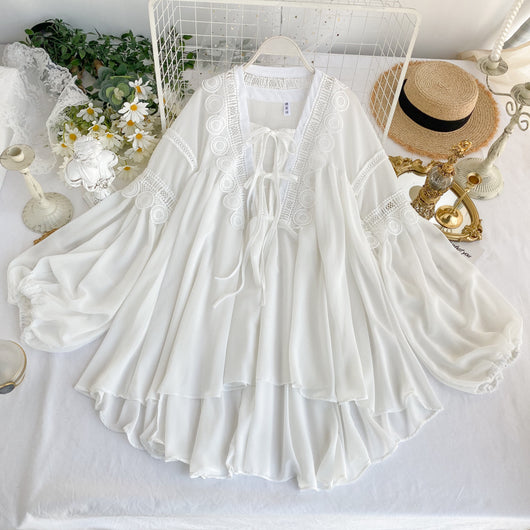 Blusa de Encaje Calado en Gasa - Image 21