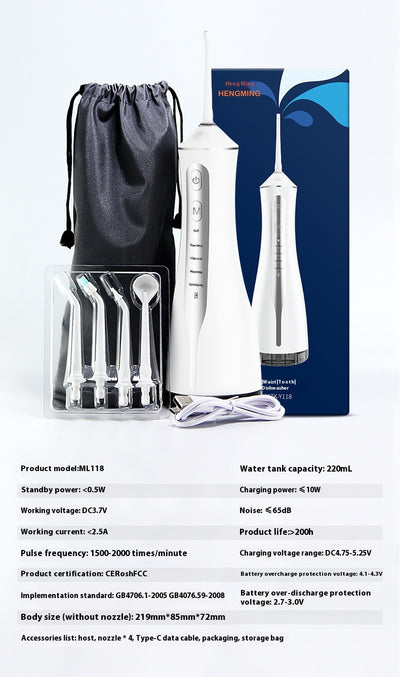 Irrigador Bucal Portátil - Removedor de Sarro Dental Eléctrico - Image 22