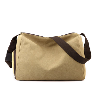 Bolsa Deportiva Retro Canvas de Gran Capacidad con Correa Cruzada - Image 8