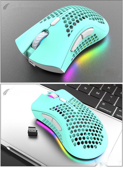 Ratón Inalámbrico Gaming con Diseño Hueco y Carga Luminosa - Image 12