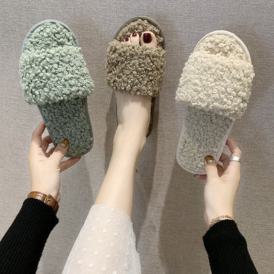 Pantuflas de Lana Rizada para Mujer con Suela Antideslizante - Image 16