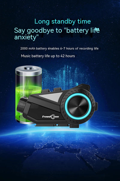Sistema de Intercomunicador Bluetooth para Casco de Moto con Grabadora R3 - Image 2