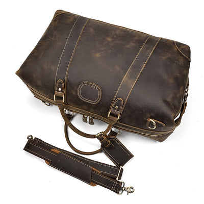 Bolsa de Viaje Grande en Cuero Crazy Horse - Capacidad Máxima - Image 19