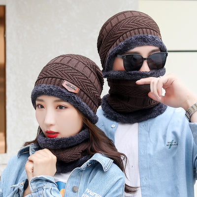 Gorro y Bufanda Térmica de Punto Grueso con Forro de Terciopelo para Invierno - Image 18