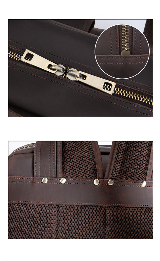 Bolsa Bandolera de Cuero Crazy Horse Estilo Europeo - Image 10