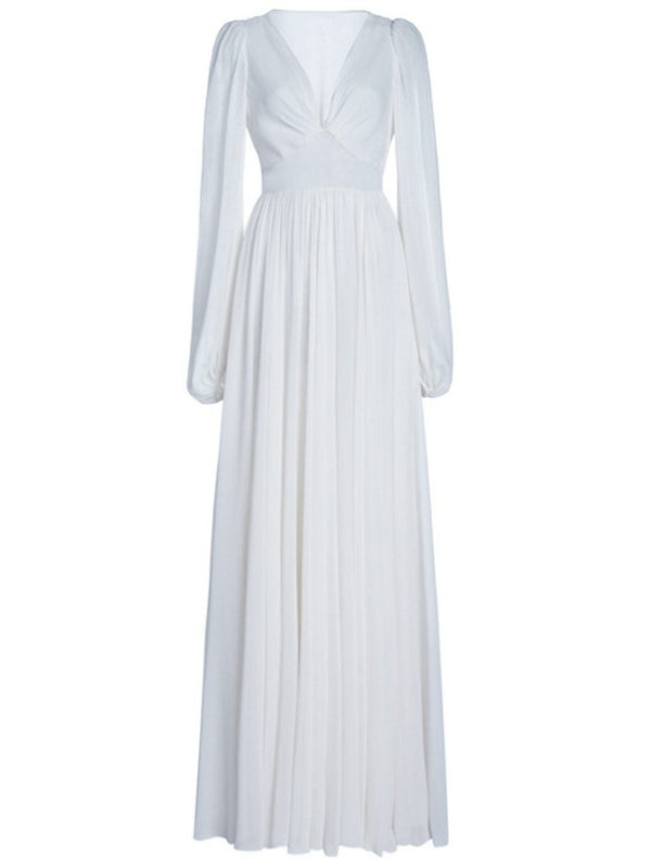Vestido Blanco Slim Estilo Corte Francés Retro - Image 3