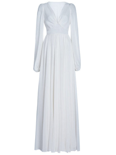 Vestido Blanco Slim Estilo Corte Francés Retro - Image 3