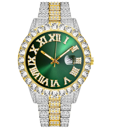 Reloj Dorado Impermeable para Hombre con Numerales Romanos - Image 11