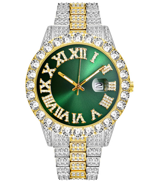 Reloj Dorado Impermeable para Hombre con Numerales Romanos - Image 11