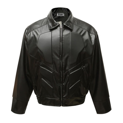 Chaqueta de Cuero Acolchada Estilo Locomotora American Street - Image 12