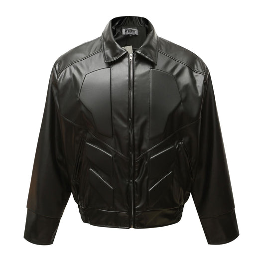 Chaqueta de Cuero Acolchada Estilo Locomotora American Street - Image 12