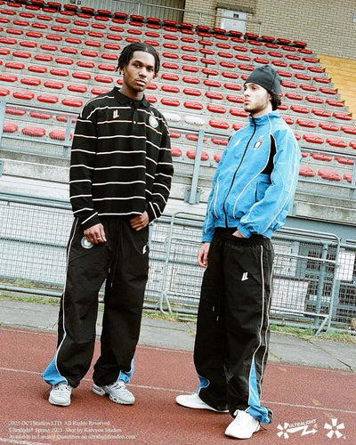 Pantalones Deportivos Casuales con Rayas y Bordado de Equipo - Image 14