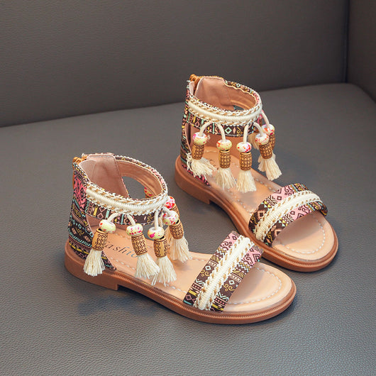Sandalias Romanas Infantiles Étnicas Retro para Verano - Image 14