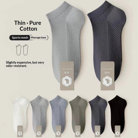 Calcetines Tobilleros de Algodón Puro Desodorizantes para Hombre - Image 18