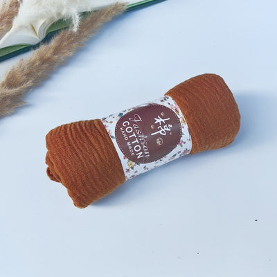 Pañuelo de Algodón y Lino Arrugado Monocromático - Image 58