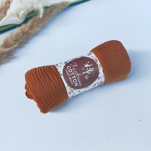 Pañuelo de Algodón y Lino Arrugado Monocromático - Image 58