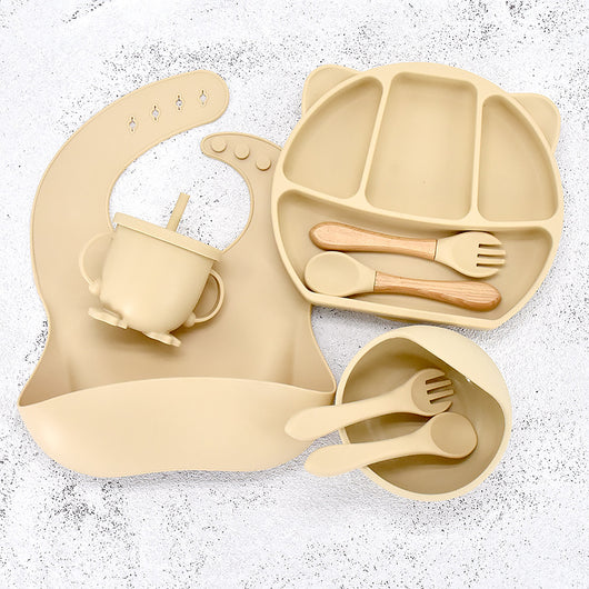 Set de Plato Compartido con Diseño de Ositos de Silicona - 9 Piezas - Image 9