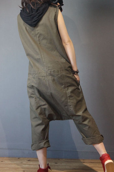 Jumpsuit Suelto sin Mangas de Corte Casual - Image 7
