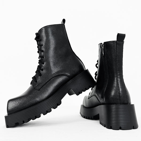 Botas Martin Cuadradas para Hombre con Suela Gruesa - Estilo Europeo Unisex
