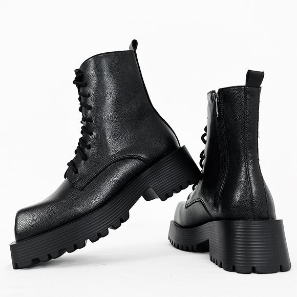 Botas Martin Cuadradas para Hombre con Suela Gruesa - Estilo Europeo Unisex