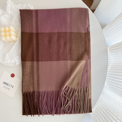 Chal Pashmina Escocés con Borlas para Mujer - Tejido Grueso y Cálido - Image 12