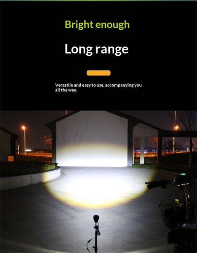 Faro LED Plegable para Bicicleta Eléctrica con Claxon - Image 10