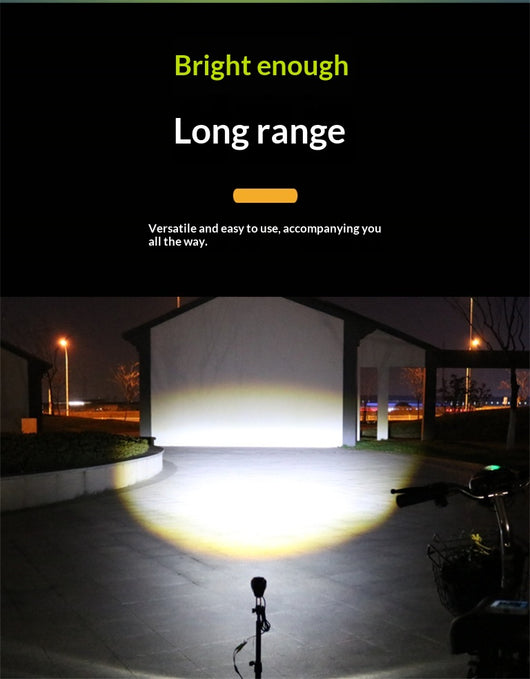 Faro LED Plegable para Bicicleta Eléctrica con Claxon - Image 10