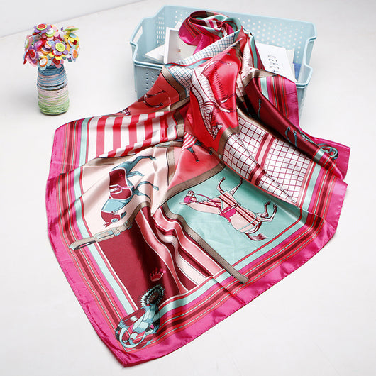 Pañuelo de Seda 90cm Estampado Anacardo - Image 55