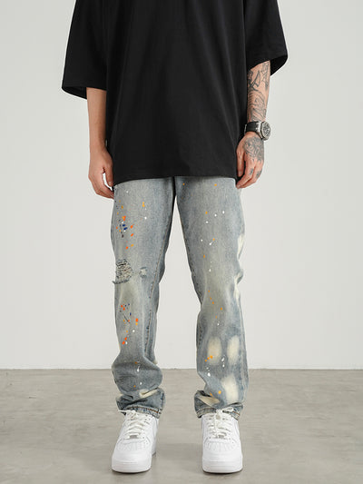 Jeans Rectos Hombre Corte Cuchillo Tinta Suelta - Image 11
