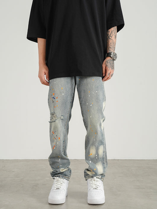 Jeans Rectos Hombre Corte Cuchillo Tinta Suelta - Image 11