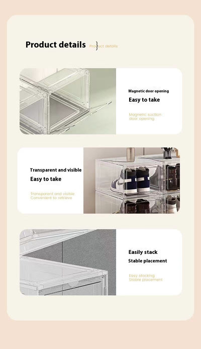 Caja Organizadora Magnética Transparente para Zapatos - Image 10