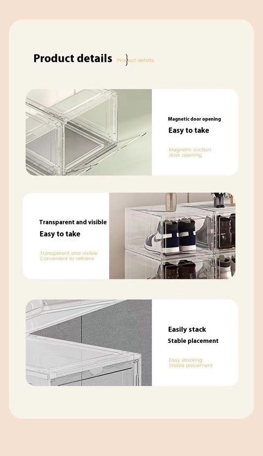 Caja Organizadora Magnética Transparente para Zapatos - Image 10