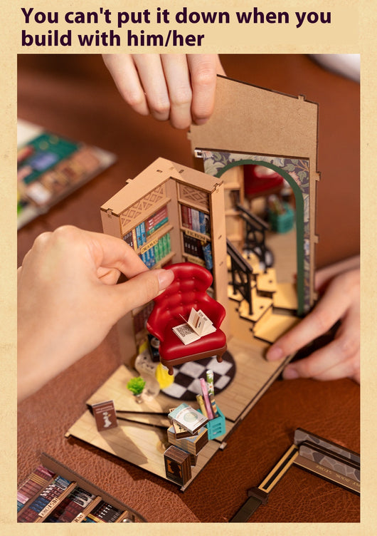 Estantería Decorativa Puzzle Ruolai - Organizador de Libros Modelo 3D - Image 8
