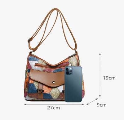Bolso de Hombro Retro Patchwork Multicolor - Estilo Versátil All-Match - Image 8