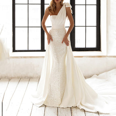 Vestido Elegante Ajustado con Lentejuelas Blancas para Mujer - Image 2