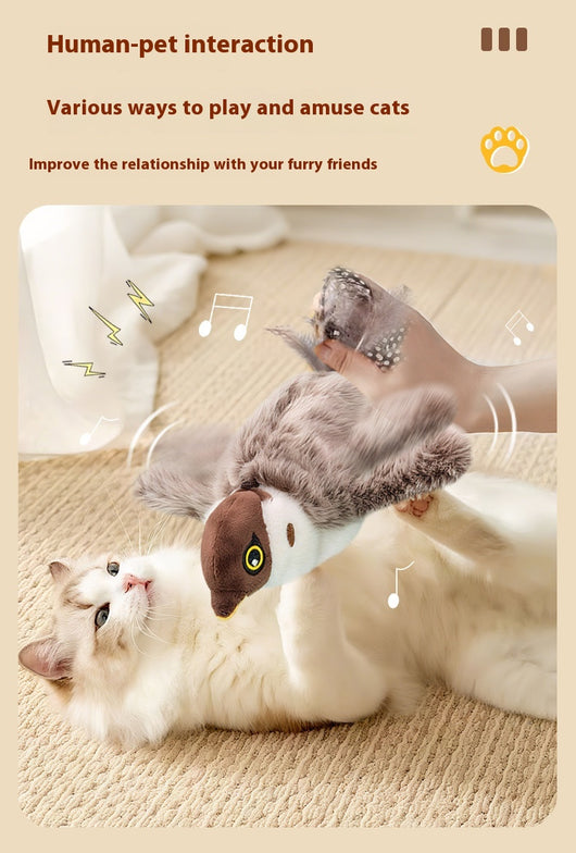 Juguete Interactivo para Gatos - Pájaro Cantarín con Sonido y Movimiento Automático - Image 25