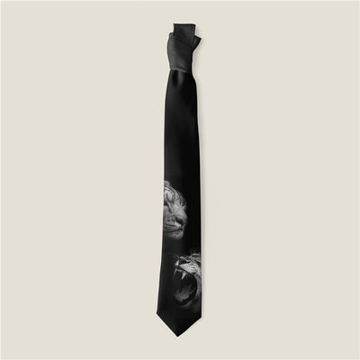 Corbata Estampada con Diseño Animal y Rosa Creativo - Image 6