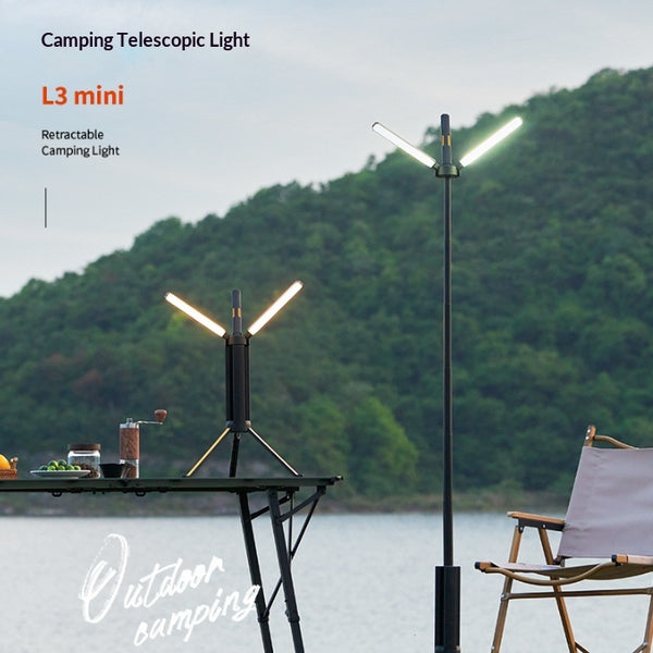 Linterna Telescópica de Camping Negra