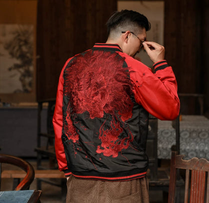 Chaqueta Reversible Yokosuka Bordada para Hombre - Estilo Versátil - Image 4