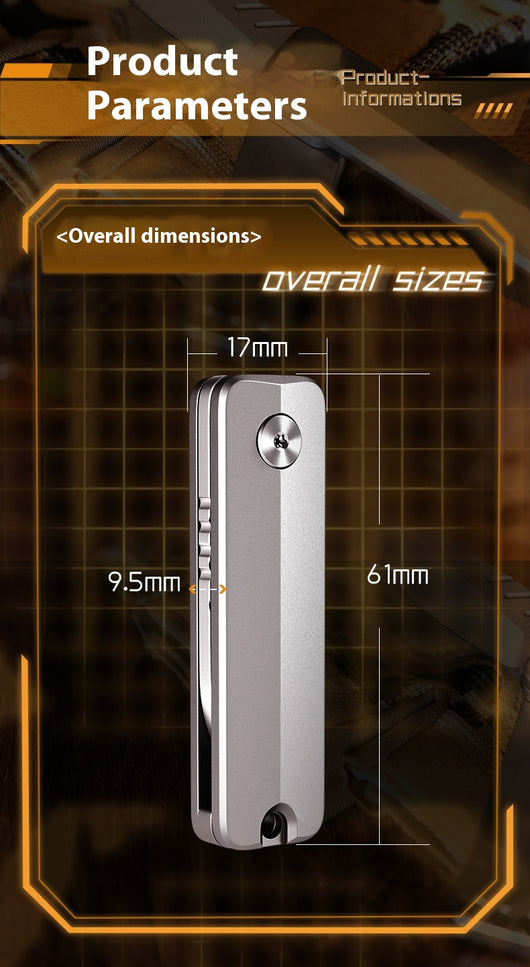Cuchillo Plegable de Aleación de Titanio Mini A - Herramienta Táctica Compacta para Aventuras - Image 15