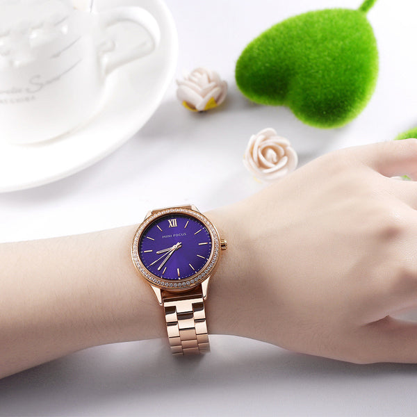 Reloj Acero Inoxidable Luminoso Resistente al Agua con Cierre Mariposa