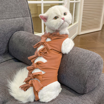 Pijama Quirúrgico para Gatos con Cierre de Cordones - Recuperación Post-operatoria - Image 9